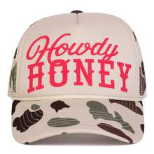 1 Stück Damen HOWDY HONEY Trucker Hut, Persönlichkeit Buchstaben Muster Baseball Kappe, Streetwear Mode Mesh Kappe, Outdoor Sonnenschutz Lässig Hut für Frühling, Herbst, Reisen, Strand - Mehrfarbig - Übersicht 4