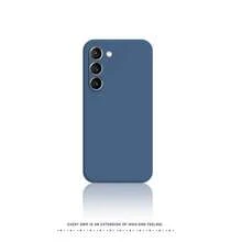Ốp lưng điện thoại bằng silicon lỏng, phù hợp với Galaxy S25 Ultra, 13/16 Pro Max, 11 - Màu xanh lam - Xem 1