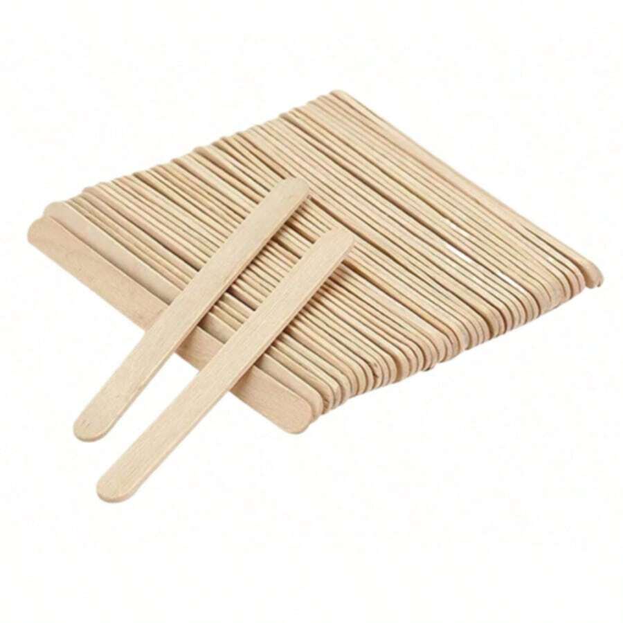 10支/20支/50支/100支天然木质冰棒棍/工艺棒。这些冰棒棍可用于制作冰淇淋、冰块、棒棒糖和蛋糕。另含蜡棒、木质工艺棒、木榫和冰棒配件。 - 彩色 - 查看 1