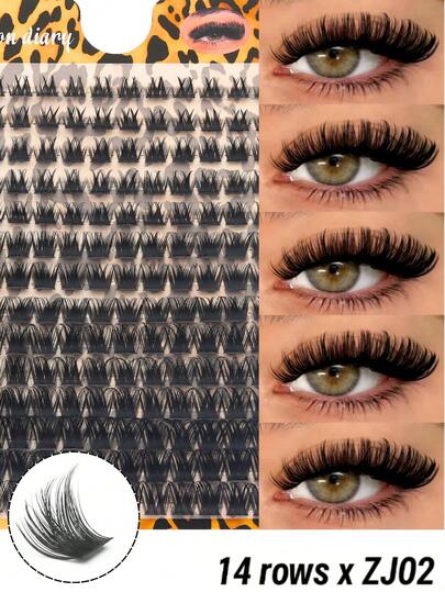 168PCS D Curl Thick Dramatic Look Clusters Lashes DIY Eyelash Extension Fluffy Soft Crossed Cluster Lashes Natural False Eyelasheslash Clusters,Eyelash Clusters,Individual Eyelashes,Lashes,Fake Lashes