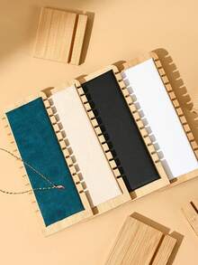 1个可拆卸竹木项链展示架，锁骨链首饰架，项链展示摄影道具 - 彩色 - 查看 9