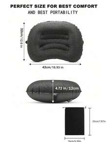 Portable Inflatable Pillow Outdoor Nap Pillow Multi-Color Jacquard TPU Inflatable Pillow For Traveling Camping Napping Desk Rest For Men Women Gift For Vacation And Outdoor Use Camping Essentials Accessories Holiday Essentials - Multicolor - View 11