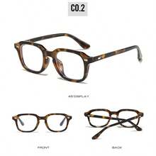 Retro Square Frame Unisex Glasses, Suitable For Office, Computer, Mobile Phone Use - Clear - View 4