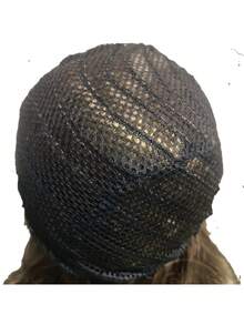 Peluca rizada de fibra sintética de color marrón con raya al medio de 12 pulgadas, de estilo europeo y americano, adecuada para uso diario y fiestas - Marrón - Ver 7