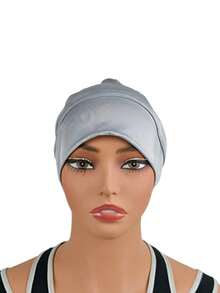 1 pièce Nouveau chapeau de vacances élastique multicolore pour femmes, foulard de tête, couvre-chef - Multicolore - Voir 9