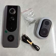 Chuông cửa liên lạc nội bộ không dây tầm xa 500M, chuông cửa không dây cho sân biệt thự, camera chuông cửa không dây với âm thanh hai chiều và tầm nhìn ban đêm, thích hợp sử dụng trong nhà và ngoài trời. - Nhiều màu - Xem 14