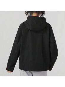 Under Armour Women's Spring 2026 Comfortable Hooded Casual Jacket, Sports Windbreaker 23600402-001 - Black - View 7