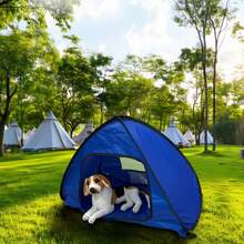 Foldable Pet Tent, Suitable For Both Cats And Dogs, With Breathable Mesh Mosquito-Proof Design, Indoor/Outdoor Pet Kennel, Suitable For Home, Camping, Grass, And Beach, Blue/ Grey/ Pink, Multiple Sizes To Choose From. - Multicolor - View 5