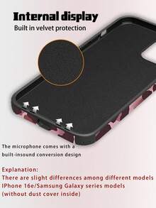 1 pieza Funda de teléfono de cuero suave con estampado vintage de leopardo, a prueba de golpes, compatible con Apple 17 Pro Max/16 Pro Max/16 Plus/13 Pro Max/14 Pro Max 13 14 11 12 Pro 11/15 Pro, Galaxy S24 Ultra, diseño con orificio para altavoz, regalo para fiestas - Rosa - Ver 10