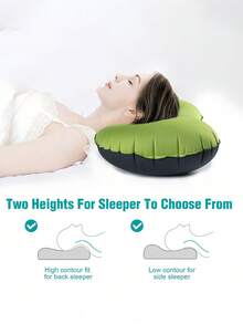 Portable Inflatable Pillow Outdoor Nap Pillow Multi-Color Jacquard TPU Inflatable Pillow For Traveling Camping Napping Desk Rest For Men Women Gift For Vacation And Outdoor Use Camping Essentials Accessories Holiday Essentials - Multicolor - View 5