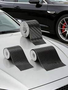 1pc 10cm Width X 3 Meters Length Carbon Fiber Car Door Sill Protector Scratch Resistant Sticker - 10cm*300cm - View 7