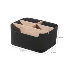 Black Electric Toothbrush Holder With Compartments - Fashionable Toothpaste & Accessory Bathroom Storage Rack, Freestanding Countertop Organizer - Multicolor - View 11