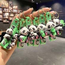 Cartoon Bamboo Panda Keychain Bag Pendant Car Keychain Cute Plush Couple Small Gift Wholesale - Khớp tre - Xem 9