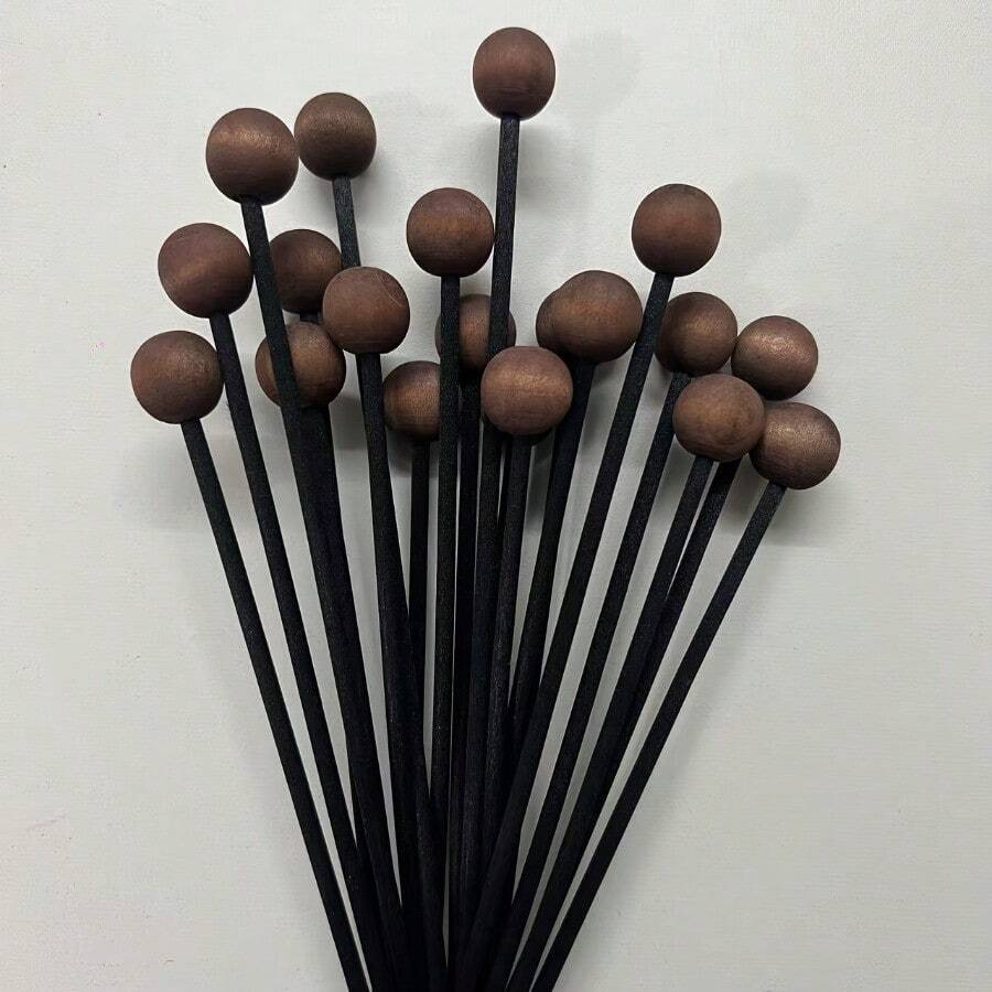 30 Buah Stik Aromaterapi Manik Kayu Kopi - Untuk Ekspansi dan Penggantian, Aksesori Batang Serat Multi-Pori, Inti Pengganti, Aksesori, Desain Minimalis, Dekorasi Rumah Dalam Ruangan, Stik, Cocok Untuk Kamar Tidur - A - View 1