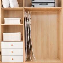 5pcs Extra Large Hanging Vacuum Storage Bags | Thick Organizer Bags, Slim Shape, No Power Needed, Clothes Protection And Space Saving - View 9