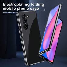 Ốp điện thoại siêu mỏng mạ điện, ốp điện thoại trong suốt, thiết kế tối giản, phù hợp với Galaxy ZFold3/Fold4/Fold5/Fold6/Fold7/Flip3/Flip4/Flip5/Flip6/ - Nhiều màu - Xem 3