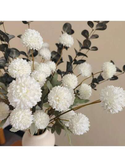 1支5朵蒲公英仿真花，秋季色彩，客厅、餐桌装饰插花，情人节、生日、毕业礼物