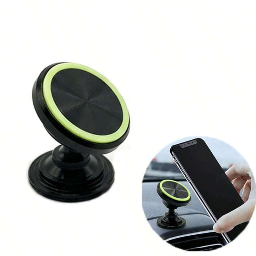 Magnetyczny uchwyt na telefon świecący w ciemności, obrotowy o 360°, silna adsorpcja magnetyczna, odpowiedni do nawigacji samochodowej i na biurko, świecący design zapewniający wygodę użytkowania w nocy, stabilny, samoprzylepny uchwyt - A - Zobacz 1
