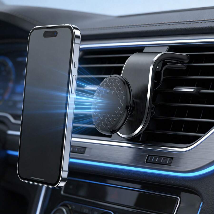 360° Rotating Magnetic Car Phone Holder, Strong Magnetic Anti-Drop, Multi-Angle Adjustable, Compatible With Samsung// And All Models