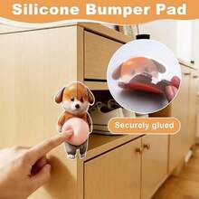 3D Corgi Belly Sticker, Door Stopper Wall Protector, Quiet, Shock-Absorbing Soft Rubber, Suitable For Wall, Door Handle, Refrigerator, Cabinet To Prevent Damage - Multicolor - View 3