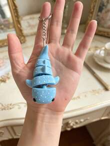 1个色彩鲜艳的3D打印鲸鱼造型钥匙扣，时尚独特，适合挂在车钥匙或包包上，趣味派对礼品。 - 查看 9