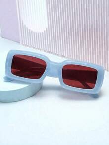 A Piar Vintage Chunky Orange Rectangular Glasses  Street Style  Weekend Getaways  Perfect Mother's Day Gift - C8 黃框茶 - 查看 19