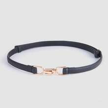 1 curea decorativă reglabilă pentru femei, potrivită pentru rochii, curea minimalistă subțire pentru pulovere, accesoriu pentru talie în stil coreean - Negru - Vizualizare 3
