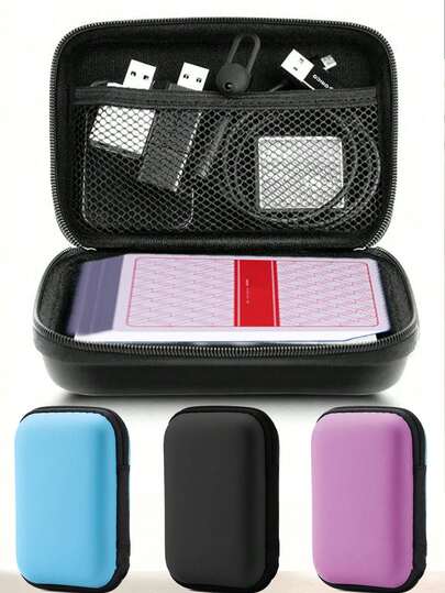 1 hộp đựng tai nghe kỹ thuật số nhỏ gọn, chống nước, lý tưởng cho những người đam mê nhiếp ảnh ngoài trời và du khách, có thể dùng làm hộp sạc, hộp đựng đồ dùng kỹ thuật số văn phòng, hộp đựng cáp, túi đựng pin dự phòng, túi đựng máy ảnh du lịch kiểu ví, phụ kiện nhẹ và di động.