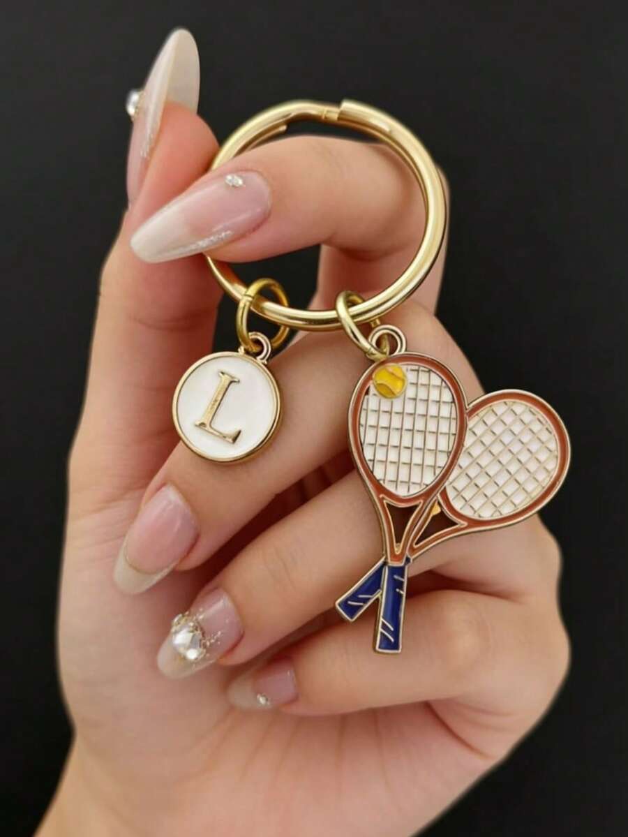 Llavero de bádminton, regalo para entusiastas del bádminton, regalos para madres, padres, graduación y maestros - Raquetas de bádminton multicolores - Ver 1