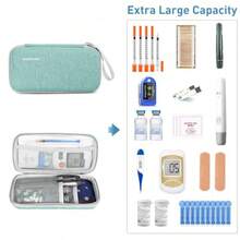 Insulin Cooler Travel CaseEVA Insulation Travel Medicine Kit With 2 Ice Packs For Diabetes Care Insulin Pen And Other Diabetic Plies Green - 綠色 - 查看 6