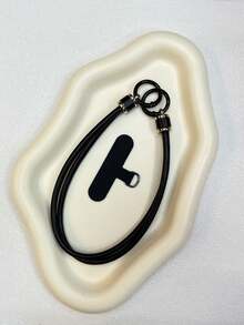 1条极简时尚双股圆头手机挂绳，女士腕带皮革高端小众短款手机带 - 彩色 - 查看 8