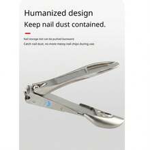 Kìm cắt móng tay Weixiang 1 chiếc bằng thép không gỉ chống văng, sắc bén, chuyên nghiệp, không văng móng, có khay hứng móng, dụng cụ làm móng tay, móng chân bền bỉ cho gia đình, salon, du lịch và sử dụng hàng ngày. - Bạc - Xem 7