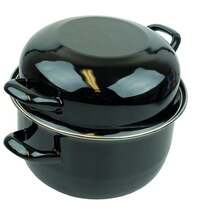 Traditional Mediterranean Mussel Medium Sized 18 Cm Induction Steamer Pot Set 2. - 查看 1