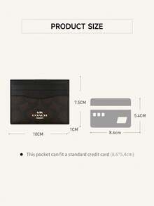 Coach Women's Mini Slim ID Card Holder Canvas Pocket Wallet Credit Card Case - Rust Brown - View 9