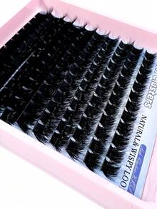 200/180/160/140/120 sợi mi giả 8D cao cấp, mềm mại, tự làm - Độ dài hỗn hợp 10-20mm, mi cong kiểu Nga 0.07mm, dày và có thể tái sử dụng, tạo hiệu ứng ấn tượng cho người mới bắt đầu, dễ sử dụng - 10 hàng (Gói đa dạng 60D/80D/100D/120D/160D/200D) - D - Xem 2