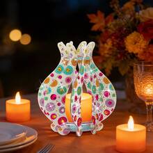 Suporte de Vela com Pintura de Diamante 3D, Conjunto de Arte DIY Vaso de Cristal Oco, Decoração de Casa Cintilante, Presente Criativo para Mãe, Dia das Mães, Aniversário - suporte para castiçal - Visão 14