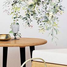 Bộ 1/3 miếng dán cửa sổ lấy cảm hứng từ thiên nhiên, tự dính, có thể tháo rời, dán được ở phòng khách, đầu giường, lối vào, tủ trưng bày, mang đến không gian xanh mát, thư giãn cho các bề mặt kính. - Lá có hoa - Xem 5
