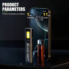 1pc Rechargeable Mini LED Keychain Flashlight, 800 Lumens, Portable Magnetic Pocket Torch Suitable For Work, Camping, Emergency, Automotive Use - 多色 - 查看 5
