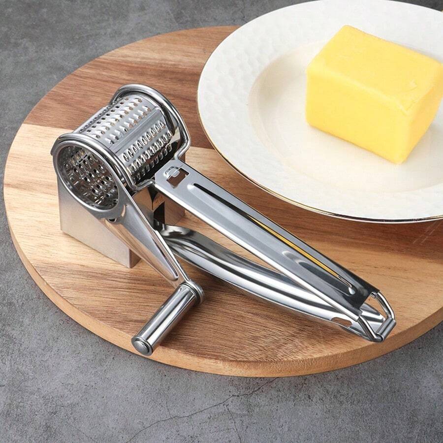 1 Set Of Stainless Steel Screwdrivers - Manual Rotating Cheese Chipper, Stainless Steel Cheese Slicer, Hand Cranked Rotating Cheese Slicer, Kitchen Cheese Slicer, Household Multifunctional Kitchen Good Items, Suitable For Both Home And Dining Rooms