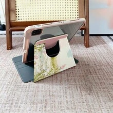 1 chiếc ốp lưng máy tính bảng xoay 360° họa tiết vịt hồ màu hồng và hoa, có khe cắm bút cảm ứng, chân đế từ tính đa góc, chức năng tự động bật/tắt màn hình, tương thích với iPad Pro/Air, iPad 5/6/28 - Nhiều màu - Xem 7