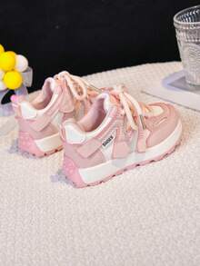 3双装幼儿男女童透气运动鞋，儿童网面运动鞋，婴幼儿休闲鞋，1-12岁，春秋季 - 玫紅色 - 查看 2