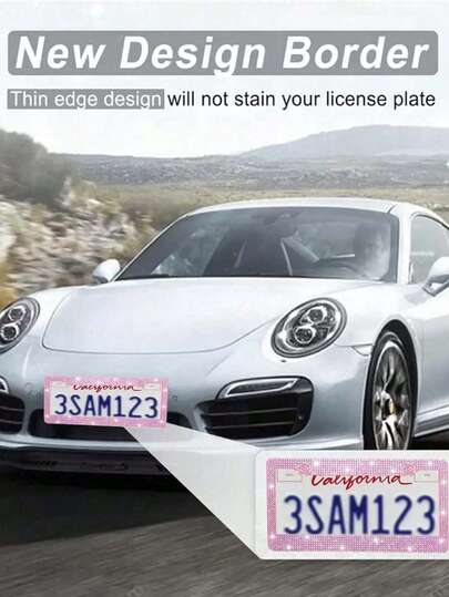 Khung biển số xe bằng nhựa trong suốt, khung biển số xe phát sáng, khung biển số xe bằng nhựa trong suốt đa năng, giá đỡ biển số xe bằng nhựa chống gỉ, phụ kiện xe hơi