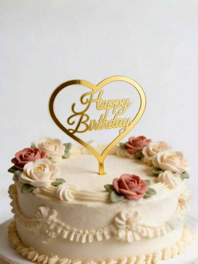 1 món đồ trang trí bánh sinh nhật bằng acrylic, hoàn hảo cho sinh nhật, dùng để trang trí bánh cupcake và bánh kem cho các buổi lễ sinh nhật.