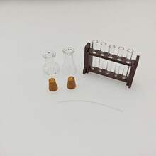 1:12 Miniature Realistic Test Tube & Beaker Set, Micro Lab Scene Prop, Decoration Accessory, Micro Science Prop, Collectible Gift For Hobbyists And Enthusiasts - Multicolor - View 8