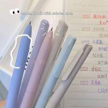 6支装Morandi美学减压励志彩色凝胶墨水笔，触感顺滑，书写流畅，不洇墨，速干，适用于日记、学习和办公用品，返校必备 - 套裝 - 查看 4