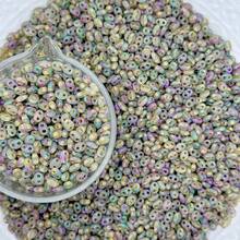 5g/Pack, 65pcs, 20 Colors, 3*6mm Pig Nose Shaped Mixed Glass Seed Beads, Handmade DIY Glass Bead Assortment Set, Suitable For Charm Bracelet, Pendant, Jewelry And Accessory Making - 3*6 Picasso Pig Nose 20 Colors - View 28