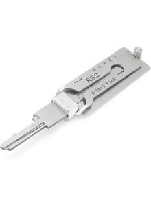 Herramienta 2 en 1 para abrir cerraduras y decodificar - plata - Ver 1