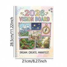 2026愿景规划本：60页月度及年度目标规划本，包含人生愿景板及行动清单 - 无日期可扩展页面，目标设定练习册，适合作为提升效率及自我关爱的礼物 - 多色3 - 查看 3