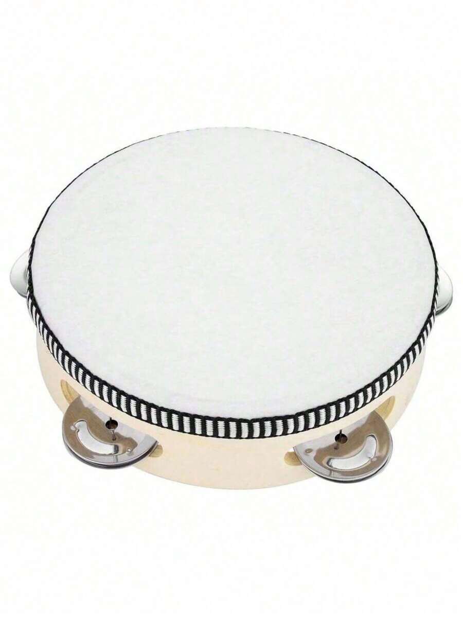 1pc 6-Inch Wooden Hand Drum Musical Instrument, Rhythm Music Enlightenment Educational Toy Suitable For Party, KTV, Church Celebration, Performance, Percussion - Multicolor - View 1