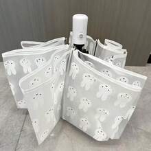 1 chiếc ô tự động hoàn toàn dễ thương hình thỏ Miffy Kawaii, in hình hoạt hình, trong suốt, kiểu dáng Ins, có thể gập lại, di động, quà tặng cho bé gái - Nhiều màu - Xem 6